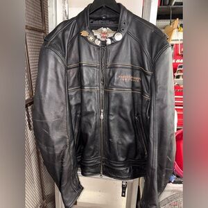 1903-2008 Harley Davidson 105 Year Anniversary Leather Motorcycle Jacket 3XL